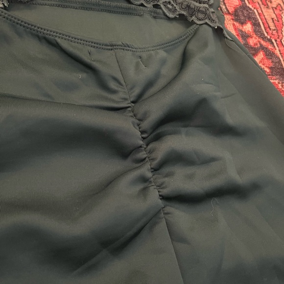 Dark Green Mini Dress Homecoming - Picture 5 of 5